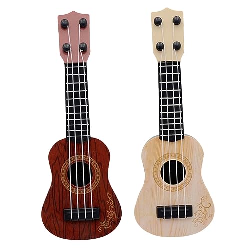 MOLUCKFU 2St Mini-Ukulele kinderinstrumente musikinstrumente für musikspielzeug Toys for Ukulele- für die frühe Bildung Gitarre für Plastik von MOLUCKFU