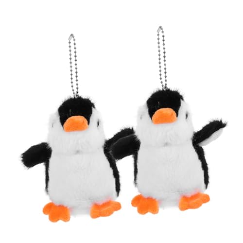 MOLUCKFU 2St Pinguin-Puppe-Anhänger Plüschtiere Schlüsselanhänger Pinguin-Spielzeug Schlüsselhalter Pinguin-Gastgeschenke Beutel pinguin stofftier Schlüsselbund Plüsch-Anhänger Black von MOLUCKFU