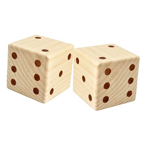 MOLUCKFU 2St große Holzwürfel für Toys spielsachen für jucarii pentru copii holzspielsachen Spiele große Würfel praktischer Holzwürfel Würfel für Partyspiel von MOLUCKFU