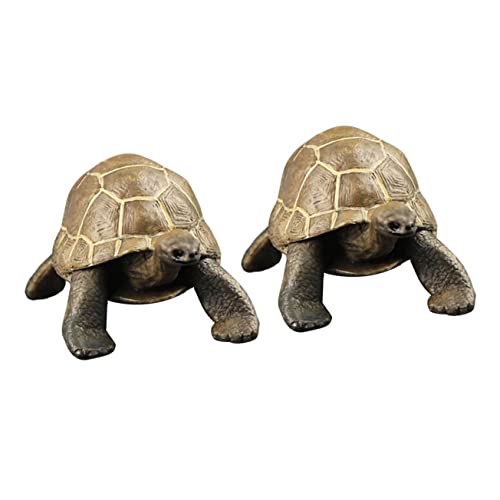 MOLUCKFU 2St simulierte Schildkröte Exquisite Schildkrötenverzierungen Schildkröte Stofftier weihachtsgeschenk weichnachtsgeschke kleine Schildkrötenmodelle Schildkröte Desktop-Dekoration von MOLUCKFU