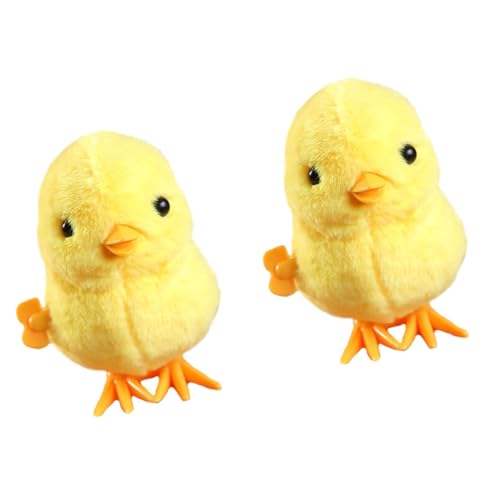 MOLUCKFU 2St springendes Huhn für kinderspielzeug zu Ostern spielsachen für pummeluff Kuscheltier Plüschtiere pädagogisches Plastik Yellow von MOLUCKFU