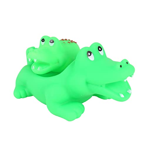 MOLUCKFU 2st Cartoon-krokodil Badespielzeug Für Kleinkinder Badewannenspielzeug Für Duschspielzeug Plastikspielzeug Cartoon- Cartoon-tierspielzeug PVC Green von MOLUCKFU