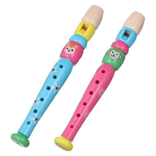 MOLUCKFU 2st Klarinette Kinderinstrument Spielzeug Blockflöteninstrumente Musikalische Blockflöten Musical -Klavier Handglocke Kleinkind Blockflöteninstrument Kinder Plastik von MOLUCKFU