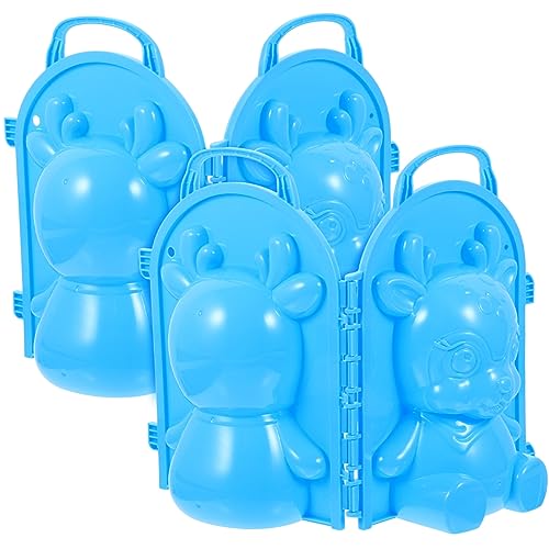 MOLUCKFU 2st Sika Hirsch Schnee Modell Rentier-schneeballmacher Schneeklammer Schneemann-sandformen Kinderspielzeug Für Den Winter Im Freien Schneeballwerfer Schneebauer Plastik Sky-Blue von MOLUCKFU