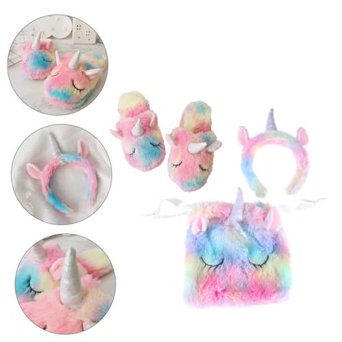 MOLUCKFU 3 Stück 1 Satz Einhorn Werkzeugzubehör Pop-Dekoration Aufhänger Frittiertes Zubehör Künstliche Dekoration Abs Süße Kleidung Umhängetasche Mit Kette Plattform Haken Kommode Plüsch von MOLUCKFU