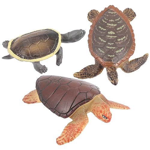 MOLUCKFU 3 Stück Schildkrötenmodell Stofftiere Das Tier Realistische Tiere Schildkrötenfiguren Gefälschte Schildkrötenfigur Desktop Schildkrötenmodell Schildkrötenornament Lebensechte von MOLUCKFU