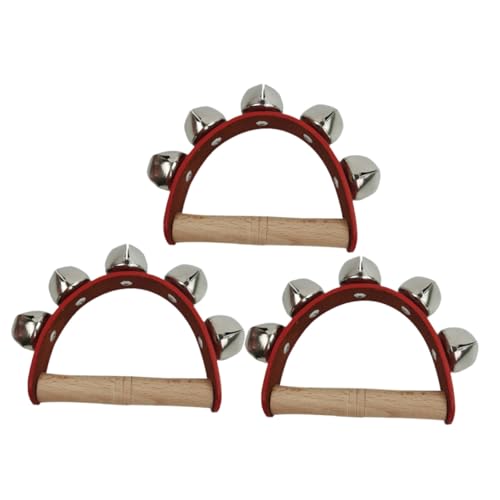 MOLUCKFU 3 Stück Teiliges Handtamburin Musikinstrumente aus Jingle Bells Glocken für Faschingsparty Geburtstag Festival für Jungen Mädchen MOLUCKFU 3 Stück Teiliges Handtamburin Musikinstrumente aus Jingle Bells Glocken für Faschingsparty Geburtstag Festival für Jungen Mädchen von MOLUCKFU