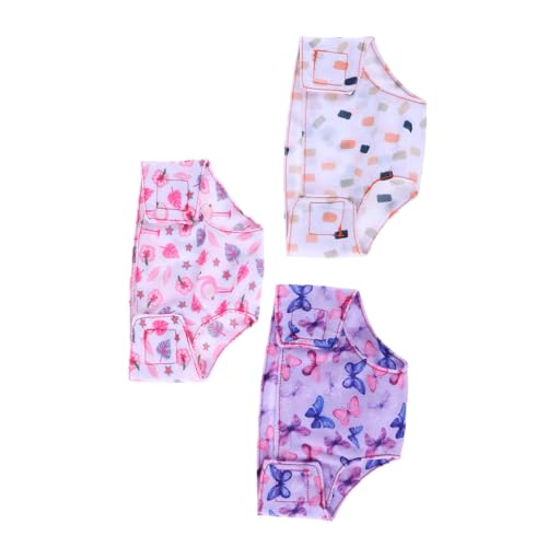 MOLUCKFU 3 Stück Wiederverwendbare Puppenwindeln Set Waschbare Unterwäsche für Sommer Puppen Passgenaue Doll Clothes Puppenzubehör für Rollenspiele und Babypuppen MOLUCKFU 3 Stück Wiederverwendbare Puppenwindeln Set Waschbare Unterwäsche für Sommer Puppen Passgenaue Doll Clothes Puppenzubehör für Rollenspiele und Babypuppen von MOLUCKFU