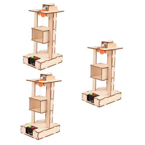 MOLUCKFU 3 Teiliges Physikalisches Aufzugsmodell Puzzle Spielzeug 3D Aufzugsspielzeug Aufzugsmodell Physikalischer Wissenschaftsbausatz Perpetuum Motion Spielzeug von MOLUCKFU