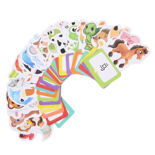 MOLUCKFU 30 Stück Früherziehungskarten Lernspielzeug Englisch Lernkarten Lustiges Kinderspielzeug Kognitives Kinderspielzeug Kognitive Kinderspielzeuge Englisch Lernkarten Vorschul von MOLUCKFU
