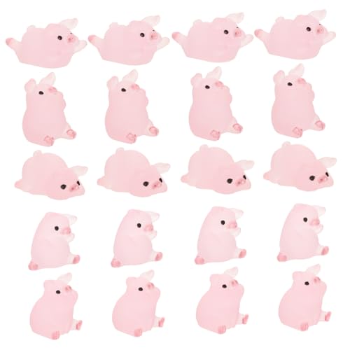 MOLUCKFU 30 Stück Schweinchen Puppentiere Miniatur Tierfiguren Mini Figuren Deko Mini Statue Garten Landschaft Schweine Dekoration Mini Dekor Tierfiguren von MOLUCKFU