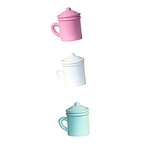 MOLUCKFU 3st Mini-Tasse Container Abzieher Puppe Marienkäfer Mikro-landschaftsbecher Mini-zahnputzbecher Miniaturbechermodell Mini-mundspülbecher Miniaturornament Legierung von MOLUCKFU