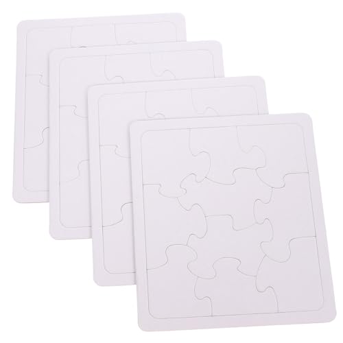 MOLUCKFU 4 Blatt Kinder Puzzlespielzeug Puzzles Leere Puzzles Bastelbedarf Basteln Leere Puzzles Zeichenpuzzles Leere Puzzles Basteln Leere Puzzles Zum Zeichnen Auf DIY Puzzles von MOLUCKFU