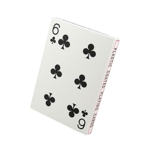 MOLUCKFU 4 Brettspiel-Poker Heimspiel Kreative Pokerkarten Pokerkarte Aus Papier Kartenspiel Spielen Große Spielkarten Poker-kartenspiel Weiß von MOLUCKFU