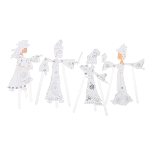 MOLUCKFU 4 Sätze DIY Material Kit Handpuppen Für Kinder Mini Handpuppen Puppen DIY Chinesisches Puppenspielzeug Chinesisches Charakterspielzeug Chinesisches Traditionelles Spielzeug von MOLUCKFU