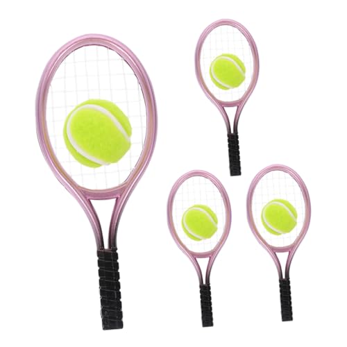 MOLUCKFU 4 Sätze Mini Tennisschläger und Bälle Miniatur Sportzubehör für Puppenhaus Deko Detailgetreu Zubehör für Kreative Bastelideen MOLUCKFU 4 Sätze Mini Tennisschläger und Bälle Miniatur Sportzubehör für Puppenhaus Deko Detailgetreu Zubehör für Kreative Bastelideen von MOLUCKFU