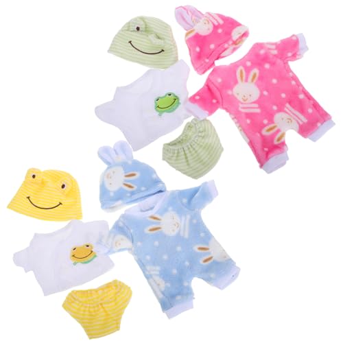 MOLUCKFU 4 Sätze Puppenanzüge für Reborn Puppen Weiche Tier-Motive Wie Frosch und Hase Einfach an Auszuziehen Vielseitige Puppenkleidung für Mädchen Realistische Puppen Outfits MOLUCKFU 4 Sätze Puppenanzüge für Reborn Puppen Weiche Tier-Motive Wie Frosch und Hase Einfach an Auszuziehen Vielseitige Puppenkleidung für Mädchen Realistische Puppen Outfits von MOLUCKFU