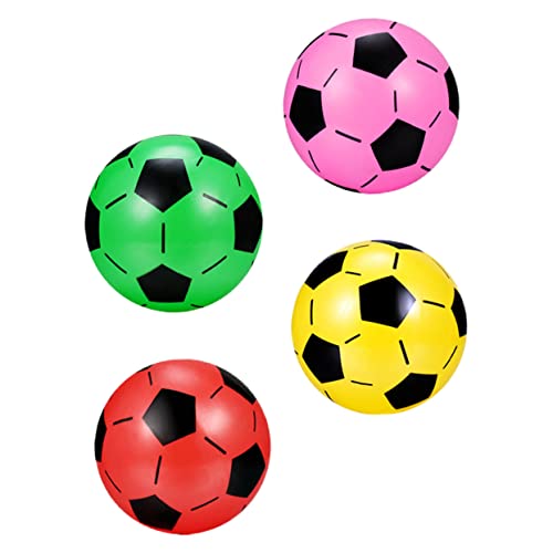 MOLUCKFU 4 Stück Aufblasbarer Ball Federnde Kickbälle Fußball Strandball Strandbälle Spielzeug Kinder Mini-Spielzeug Riesiger Fußball Kinderspielzeug Fußball Für Kinder Kinderbälle Plastik von MOLUCKFU