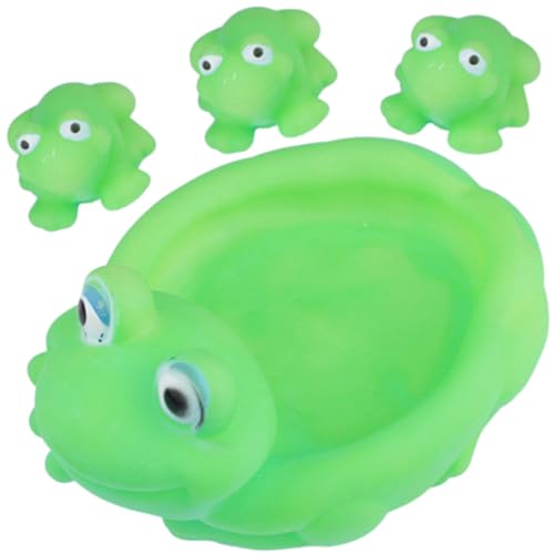 MOLUCKFU 4 Stück Badespielzeug kinderplanschbecken wasserspielzeug Schwimmendes + kinderspielzeug Wasserspielzeug für Badewanne Vinyl Green von MOLUCKFU