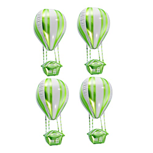 MOLUCKFU 4 Stück Ballon aus Aluminiumfolie Babyspielzeug Heißluftballon Aluminiumballon 4d hochzeitslaken hochzeitsbingo kauspielzeug Ballon zum Kindergeburtstag Green von MOLUCKFU