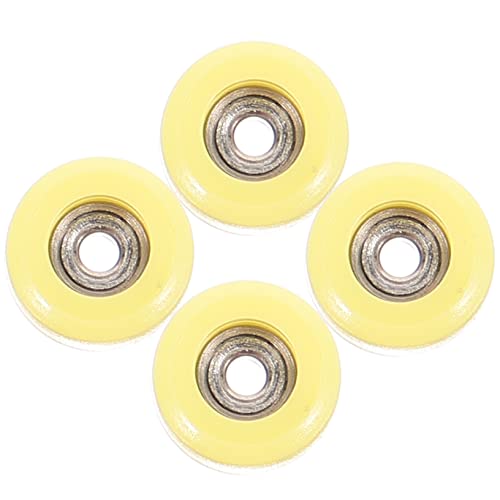 MOLUCKFU 4 Stück Gefälschtes Rollenspielzeug Brettspielspielzeug Tragbares Fingerspielzeug Simulation-Skate-Roller Minispielzeug Für Kinder Lustiges Skate-Spielzeug Yellow Rostfreier Stahl von MOLUCKFU