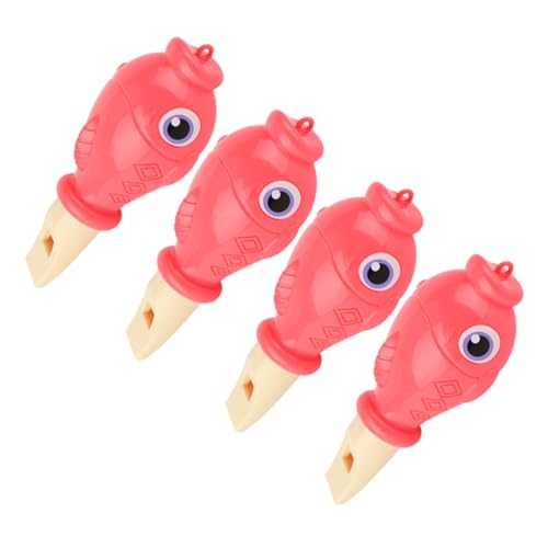 MOLUCKFU 4 Stück Kinderpfeife spielzeug activity für kinder party mitgebsel kinder toys fun toy kinder party Kinderspielpfeife Kindergeburtstag pfeifen Mädchenpfeife Jubelpfiff rot von MOLUCKFU