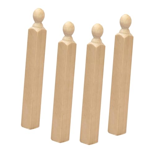 MOLUCKFU 4 Stück Maßstab Naturbelassene Treppenpfeiler für DIY Miniaturhäuser Dekorative Möbel Puppenhaus Zubehör MOLUCKFU 4 Stück Maßstab Naturbelassene Treppenpfeiler für DIY Miniaturhäuser Dekorative Möbel Puppenhaus Zubehör von MOLUCKFU