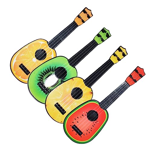 MOLUCKFU 4er Set Mini Obst Ukulele Musikinstrumente Für Farbige Gitarre Mit Wassermelone Orange Kiwi Und Ananas Lernspielzeug Für Kreative Unterhaltung Und Frühkindliche Entwicklung von MOLUCKFU