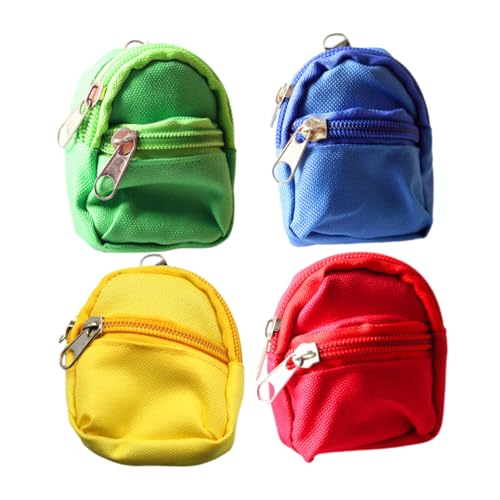 MOLUCKFU 4 Stück Mini-Rucksack Kinder kindergeschenke minirucksack Mini Tasche Dollhouse Accessories Mini säckchen kinderspielzeug Mini- -Rucksack Miniatur-Puppenrucksack Stoff von MOLUCKFU