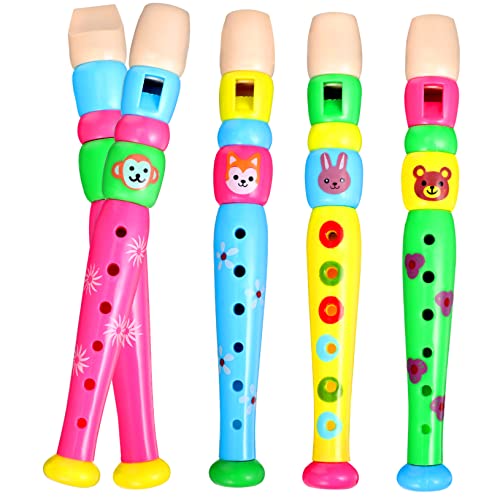 MOLUCKFU 4 Stück Musikinstrument Kunststoff Musik Recorder Instrument Piccolo Piccolo Für Audio Instrument Kinderflöte Für Kleinkinder Flöten von MOLUCKFU