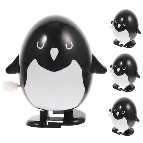 MOLUCKFU 4 Stück Pinguin- adventsgeschenke funnytoys Set Funny Presents Springendes spielset Cartoon-Aufziehspielzeug lustige Aufziehspielzeuge Plastik von MOLUCKFU