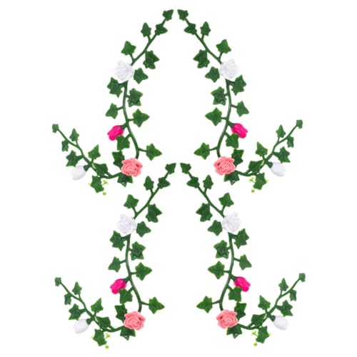 MOLUCKFU 4 Stück Puppenhaus Miniatur Realistische Blumengirlanden Garten Zubehör für Kreative Dekoration in Puppenhäusern und Dioramen MOLUCKFU 4 Stück Puppenhaus Miniatur Realistische Blumengirlanden Garten Zubehör für Kreative Dekoration in Puppenhäusern und Dioramen von MOLUCKFU
