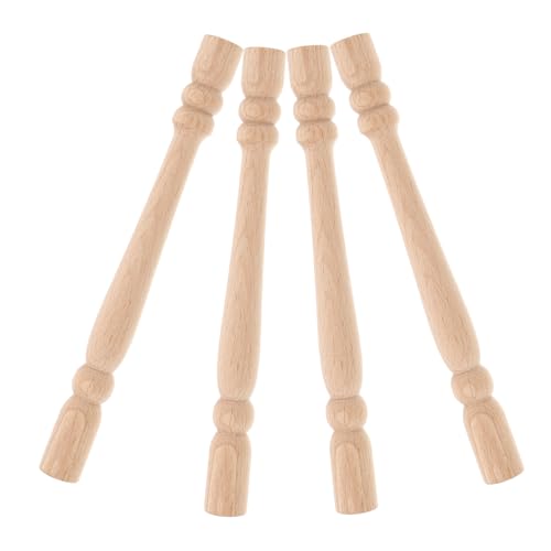 MOLUCKFU 4 Stück Puppenhaus Römischer Pfahl Puppenhausmöbel Puppenhäuser Mini-bausteine Zubehör Für Babypuppen Puppenstubenmöbel Heimdekoration Lichterketten Drinnen -kit Beige Hölzern von MOLUCKFU