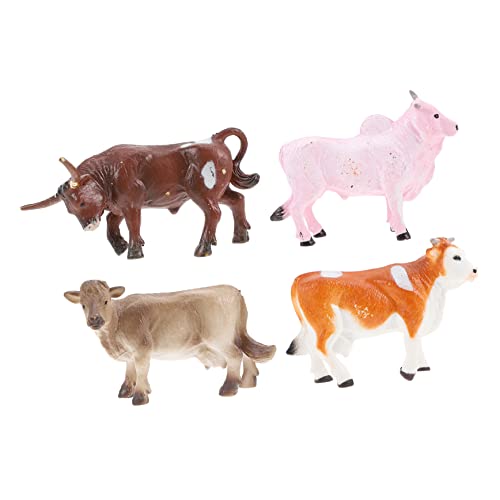 MOLUCKFU 4 Stück Simulation Yak-Modell Afrikanische Tierfiguren Kuh-Figur-Dekor Animals Toys for kindergeburtstags mitgebsel Spielzeug dekorative Tierverzierungen kreative Kuhmodelle von MOLUCKFU