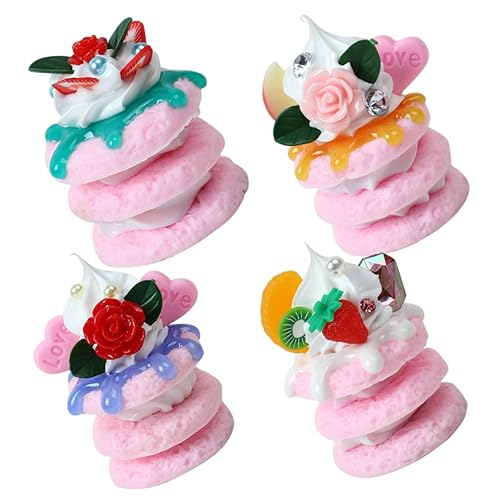 MOLUCKFU 4 Stück Simuliertes Sandwich-keks-Modell Lebensmittel- -Requisite Dessert-Modell Food-Modell Falsches Gebäck Kuchen-Foto-Requisite Realistischer Kuchen Dessert- PVC von MOLUCKFU