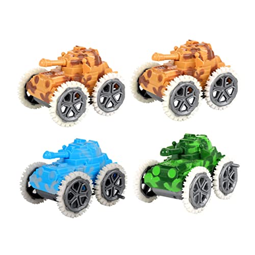 MOLUCKFU 4 Stück Tank zurückziehen Kinderautospielzeug hintere Autos Spielzeugautos für Kinder Mini-Panzer Spielzeug für Kinder kinderspielzeug Auto Spielzeug rutschendes Spielzeugauto Abs von MOLUCKFU