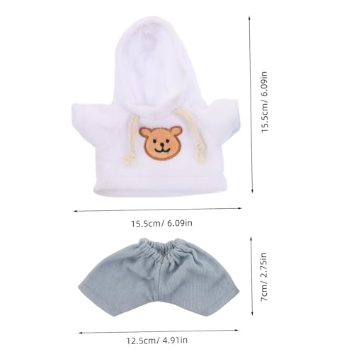 MOLUCKFU 4 Stück Teiliges Kuscheltiersachen für Bären Süße Plüschbärenkleidung mit Hoodie und Jeans Passgenaue Kleidung für Kleine Stofftiere DIY Outfit für Plüschtierliebhaber MOLUCKFU 4 Stück Teiliges Kuscheltiersachen für Bären Süße Plüschbärenkleidung mit Hoodie und Jeans Passgenaue Kleidung für Kleine Stofftiere DIY Outfit für Plüschtierliebhaber von MOLUCKFU