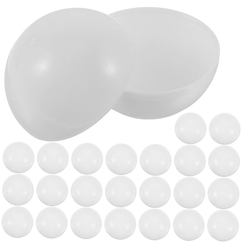 MOLUCKFU 40st Lotteriekugel Ball Pongbälle Liga Mini-verkaufsautomat Verlosen Spiel Puzzle Bola Bälle Für Bällebad Bingo-Maschine Augapfel-Pong-bälle Twerk-Pong Boule Weiß PVC von MOLUCKFU