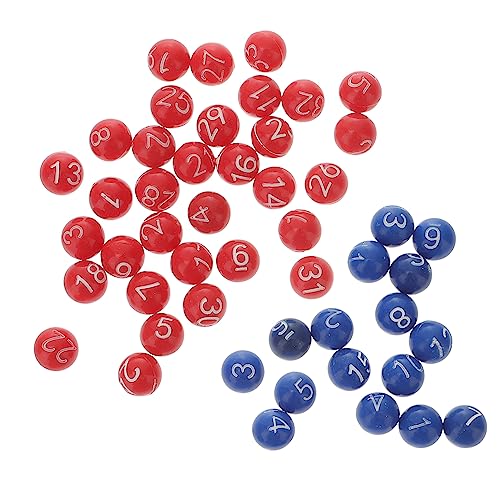 MOLUCKFU 49 STK Ball der Lotteriemaschine Mini-Bingo-Kugeln Gewinnspiel Tombola-Trommel Lotto Bingo Kugeln Party Games spielzeuge Bingo Zahlenkugel aus Kunststoff Plastikbälle zu verlosen von MOLUCKFU