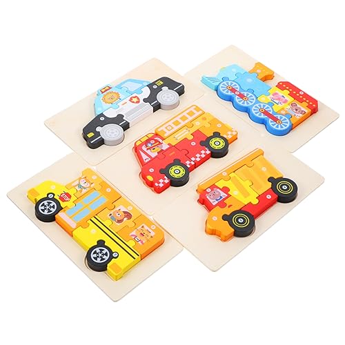 MOLUCKFU 5 Sets Kinder Puzzle Spielzeug Puzzles Kinderspielzeug Kinderspielzeug Holzpuzzle Für Kinder Pädagogisch Puzzle Spielzeug Lernpuzzle Kinder Puzzle Spielzeug Lustiges von MOLUCKFU