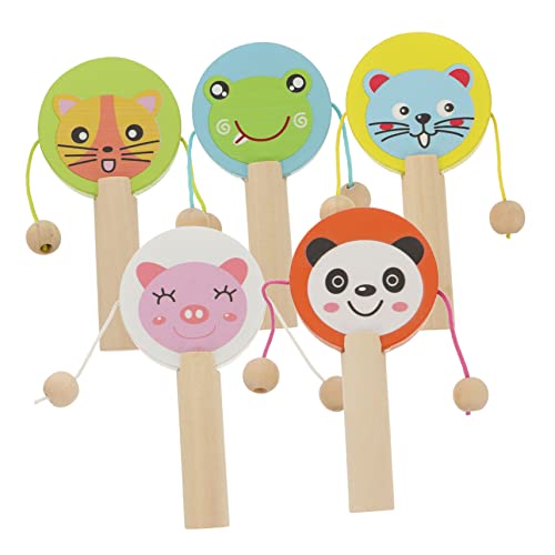 MOLUCKFU 5 Stück Teiliges Holz Musikinstrument für Jahre Pädagogisches Rhythmusspielzeug Sichere Holzrasseln mit Bunten Cartoon Motiven Fördert Frühe Musikalische Entwicklung und Motorik MOLUCKFU 5 Stück Teiliges Holz Musikinstrument für Jahre Pädagogisches Rhythmusspielzeug Sichere Holzrasseln mit Bunten Cartoon Motiven Fördert Frühe Musikalische Entwicklung und Motorik von MOLUCKFU
