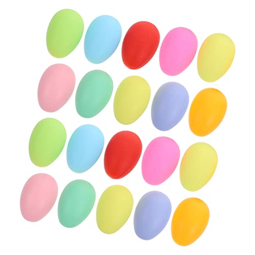 MOLUCKFU 50 Stück Nachgeahmte Eier Gefälschte Eier Mini-eier Eier-squishy-malset Eierfarbe Eiersuche Vogeleiernest Eiermodell Zum Selbermalen Ei-modell Zum Selbermachen Plastik Colorful von MOLUCKFU