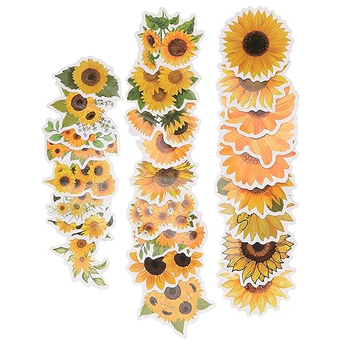 MOLUCKFU Kunst-Aufkleber Sonnenblume Wasserflasche Aufkleber Scrapbooking Briefpapier von MOLUCKFU