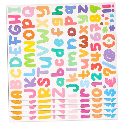 MOLUCKFU 5Pcs Name Tag Label Aufkleber Farbenfroh wasserdichte Selbstklebende Name Aufkleber Für Themenparty-Besprechung Name Bubble Label 6 Blätter Verpackter Alphabet-Aufkleber Für Handwerk von MOLUCKFU