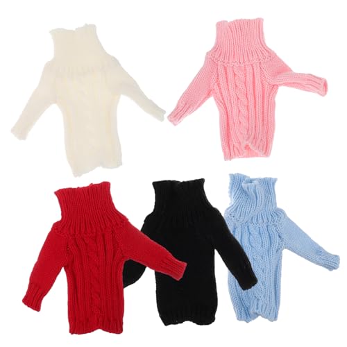 MOLUCKFU 5St Puppenkleidung Kinder Puppen kinderpuppe Puppenmodeaccessoires Toys Puppenstrickjacke Spielzeug Kinderpullover kleines Mädchen Modell Puppenpullover Puppen-Outfits Garn von MOLUCKFU