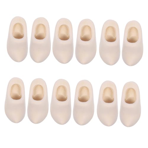 MOLUCKFU 6 Paare Mini Holzschuhe Unbemalte Holzschuhe für Puppenhaus Dekorationen DIY Blank Holzschuh Miniatur Niederländische Clogs für Puppenhaus Zubehör und Kreative Gestaltung MOLUCKFU 6 Paare Mini Holzschuhe Unbemalte Holzschuhe für Puppenhaus Dekorationen DIY Blank Holzschuh Miniatur Niederländische Clogs für Puppenhaus Zubehör und Kreative Gestaltung von MOLUCKFU