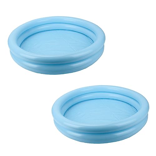 MOLUCKFU 6 STK Aufblasbarer Sandtisch Aufblasbares Tablett Aufblasbarer Pool Aufblasbare Sandkastenwanne Aufblasbare Schalen Formbarer Wildsandkasten Aufblasbare Eistheke Plastik Blue von MOLUCKFU