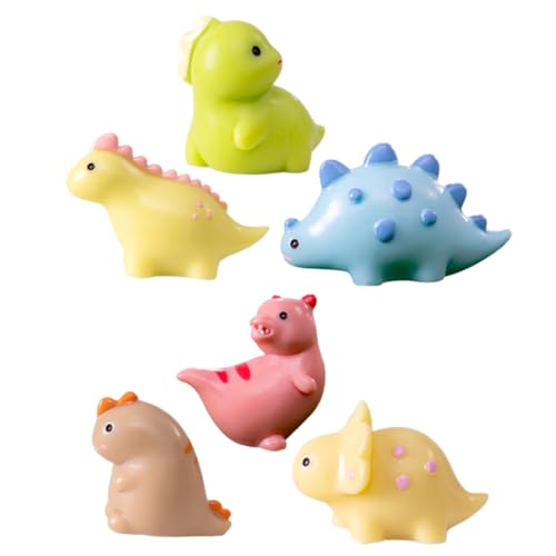 MOLUCKFU 6 Stück Mikro Landschaft Dinosaurier Mini Dinosaurier Figur Mikro Landschaft Dekoration Mini Dinosaurier Spielzeug Miniatur Dinosaurier Tiermodell Dinosaurier Ornament von MOLUCKFU