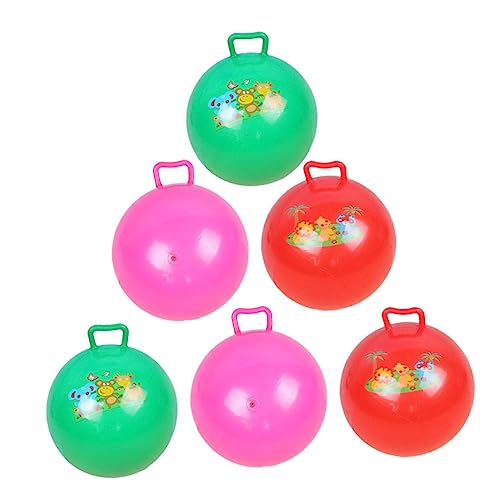 MOLUCKFU 6 Stück Pat The Ball Kinder Hüpfball Kinderball Spielzeug Hüpfball Für Kinder Aufblasbarer Ball Spielzeug Aufblasbarer Hop Ball Springball Für Kinder Kinder Bounce Ball von MOLUCKFU