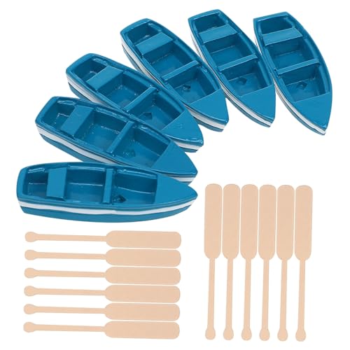 MOLUCKFU 6 Stück Teiliges Mini Holz Ruderboot mit Ruderern Realistische Boot Deko Kompakte Langlebiges Material Nautischer Stil für Wohnraum Schreibtischdekoration MOLUCKFU 6 Stück Teiliges Mini Holz Ruderboot mit Ruderern Realistische Boot Deko Kompakte Langlebiges Material Nautischer Stil für Wohnraum Schreibtischdekoration von MOLUCKFU